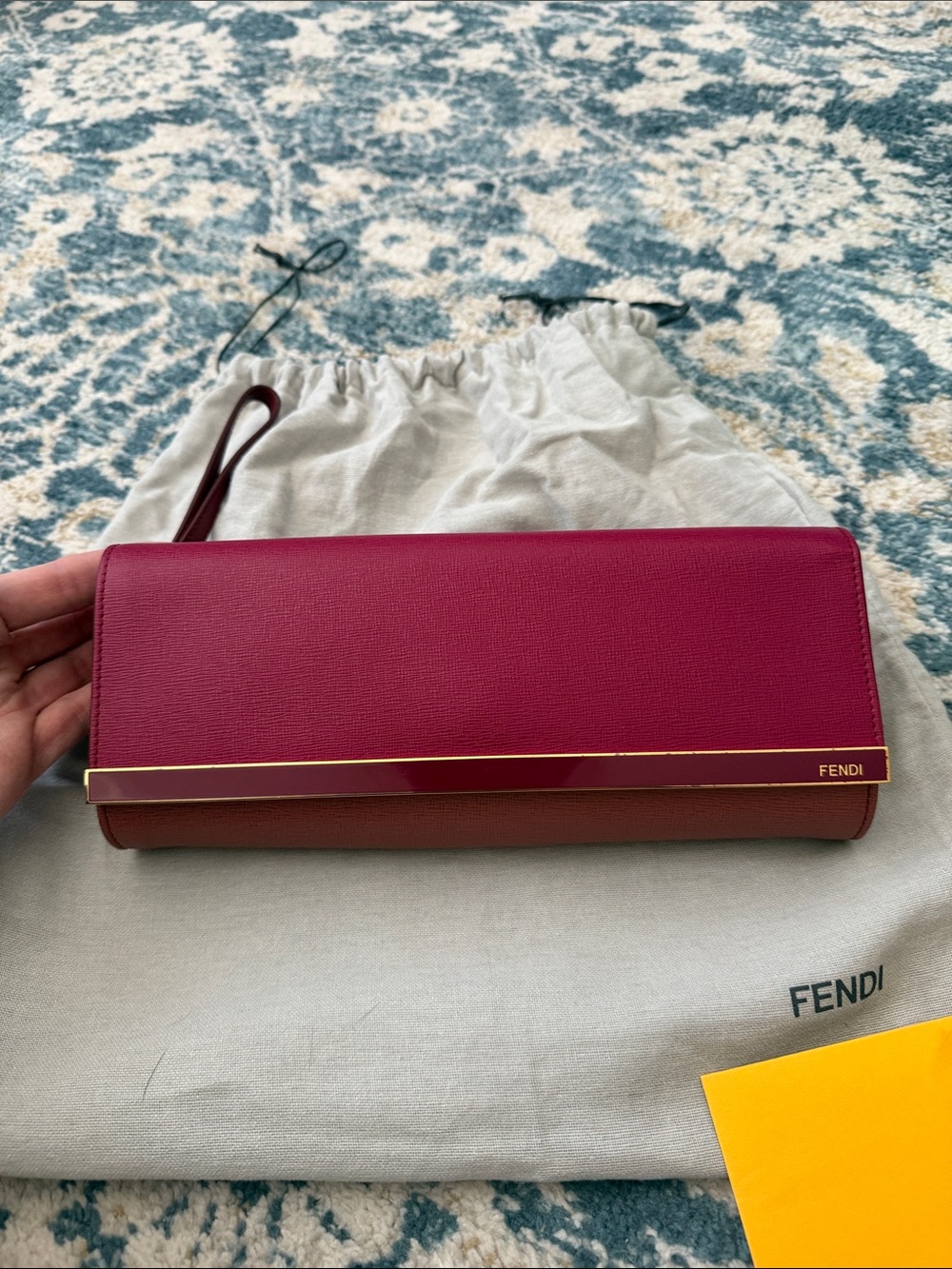 FENDI AUTHENTIC CLUTCH. Hot for the season!